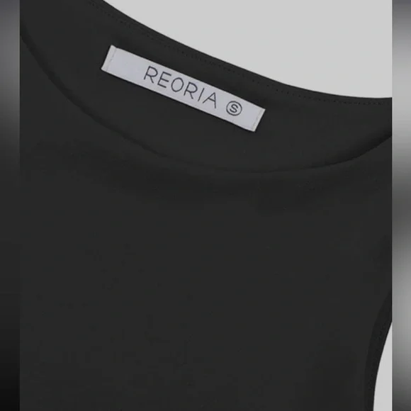 REORIA Women's  Sleeveless High Neck
Racerback Cropped Tank Tops, Halter Neck - Picture 5 of 7